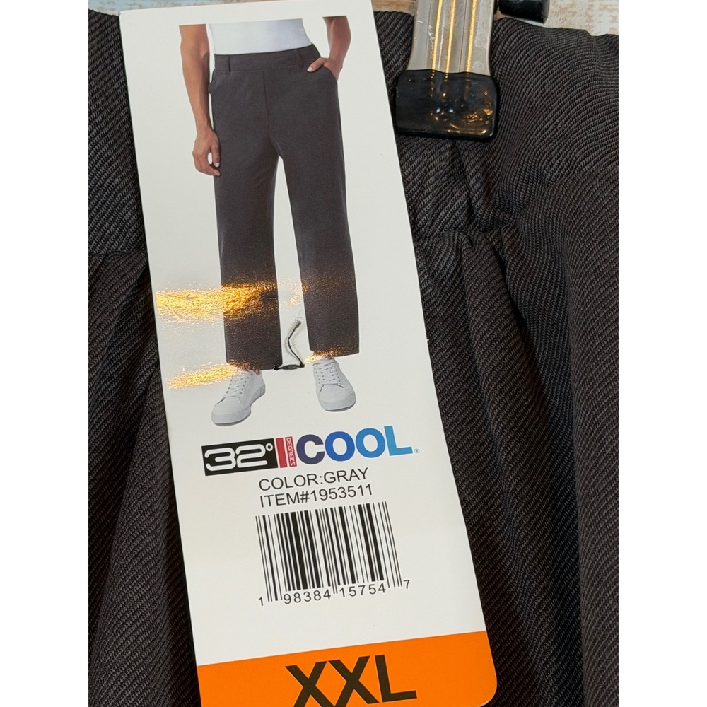 NWT 32 Degrees Cool Womens XXL Gray Wide Leg Pants Lyocell Blend Stretch Plus Sz